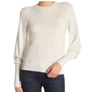 Joie Noely Wool cashmere blend Sweater Size M Puff Sleeve Textured